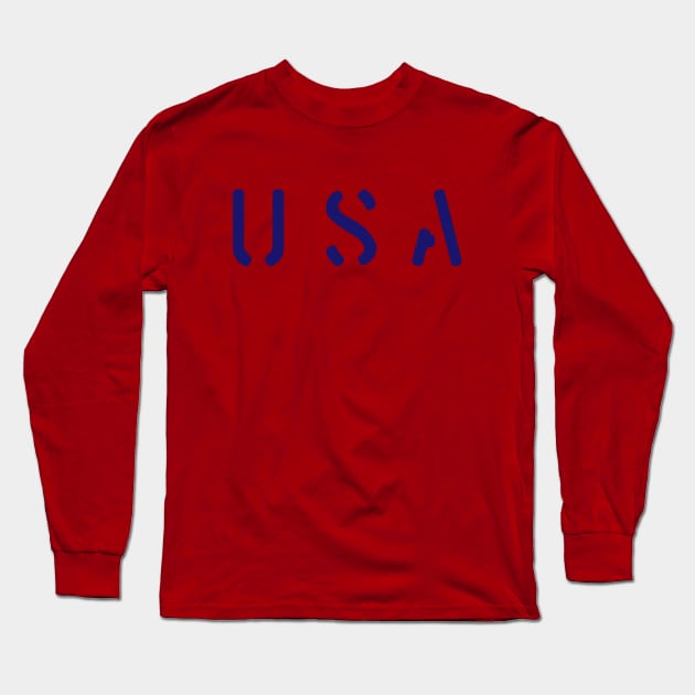 USA Long Sleeve T-Shirt by pongsarts